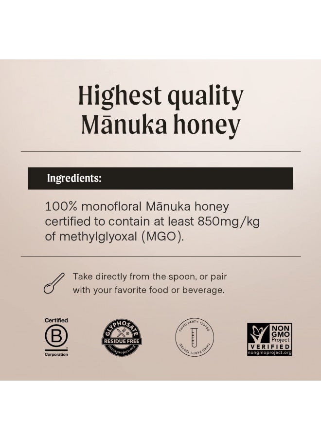 Manukora Manukora UMF 20+/MGO 850+ Raw Manuka Honey (250g/8.8oz) Authentic Non-GMO New Zealand Honey, UMF & MGO Certified, Traceable from Hive to Hand  - Image 4