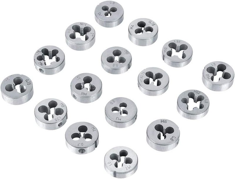 woobles Tap and Die Set, Combination SAE/Metric Thread Tap Wrench Sets M3 - M12 Taps Holder Includes Screw Gauge Heavy Duty Hand Tools, Pack of 40 - Image 5