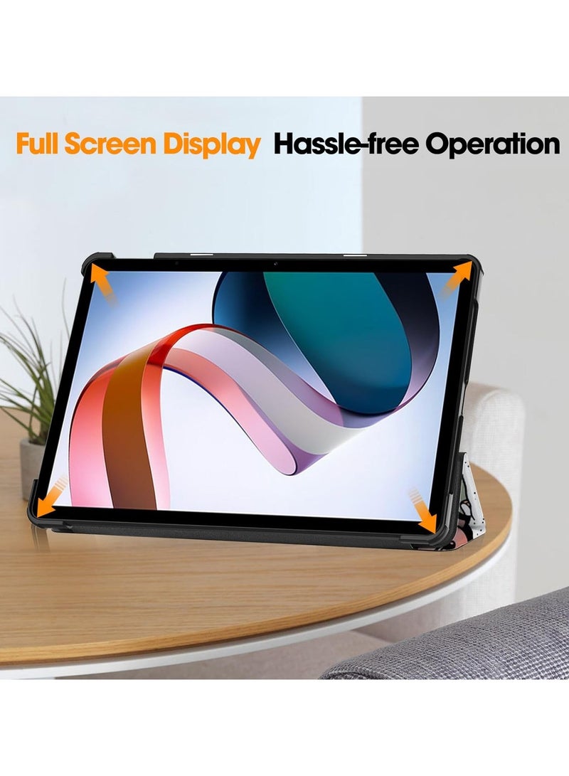 VKL Flip Case Compatible with Xiaomi Redmi Pad SE 2023, PU Leather Cover With Stand Function, 360° Protective - Graffiti - Image 4