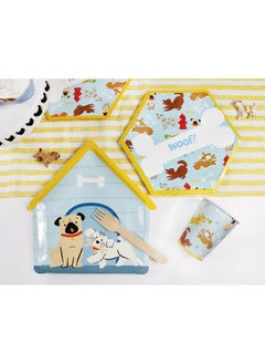 Merrilulu Merrilulu Dog Paper Plates, 12 ct | Dog Party Supplies | Dessert Plates for Dog Birthday Party  - Image 2