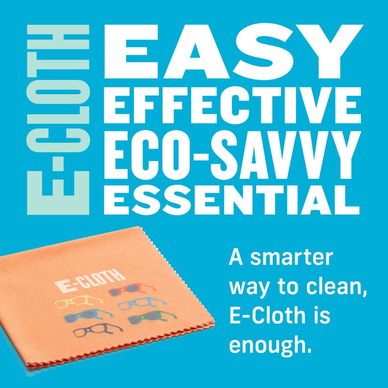 قطعة قماش تنظيف نظارات من E-Cloth، عبوة من 3 قطع، قماش من الألياف الدقيقة، مثالي لتنظيف النظارات والعدسات الشمسية، قابل للغسل وإعادة الاستخدام، مع ضمان الغسل 100 مرة - Image 4
