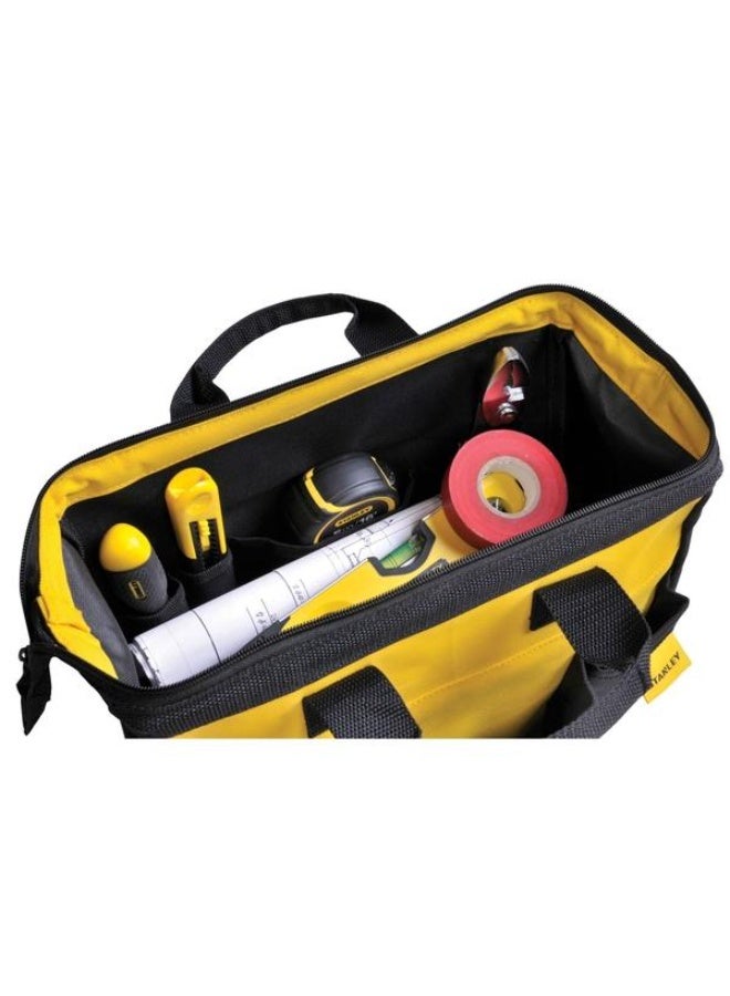 ستانلي حقيبة أدوات ستانلي ناعمة الجوانب بفتحة علوية باللونين الأسود والأصفر مقاس 12 بوصة STST512114 - Image 4