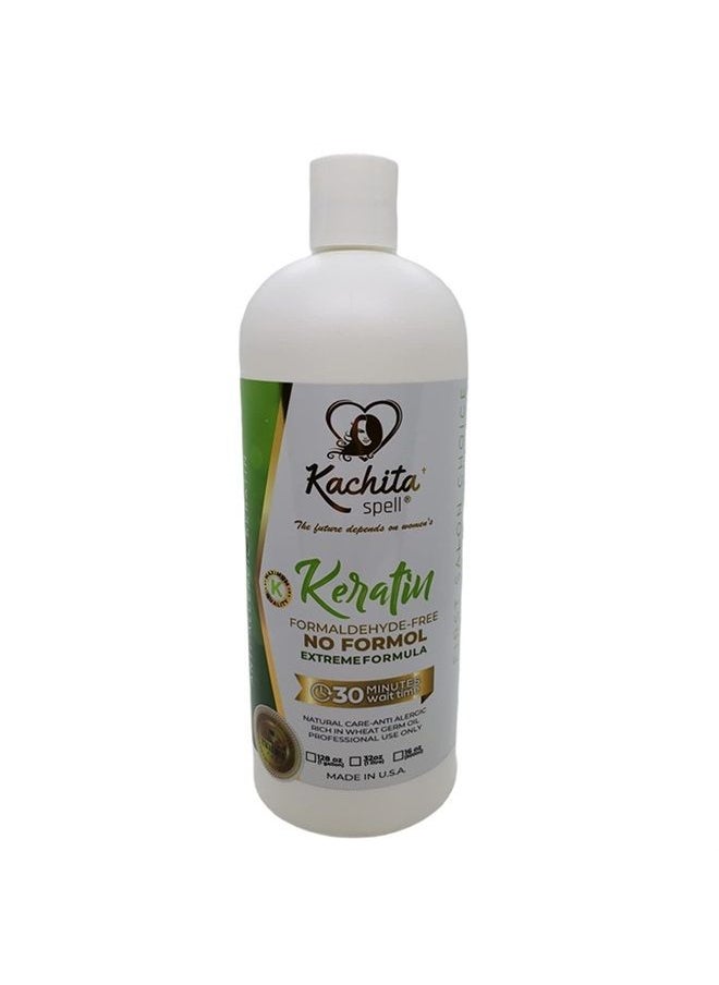 Kachita Spell - Brazilian Keratin Treatment Formaldehyde Free Kachita Spell Hair Straighteners 32 floz 1 Litre No Formol Made in USA - Image 1