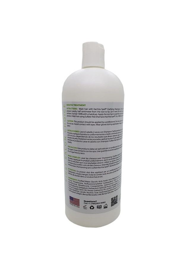 Kachita Spell - Brazilian Keratin Treatment Formaldehyde Free Kachita Spell Hair Straighteners 32 floz 1 Litre No Formol Made in USA - Image 1