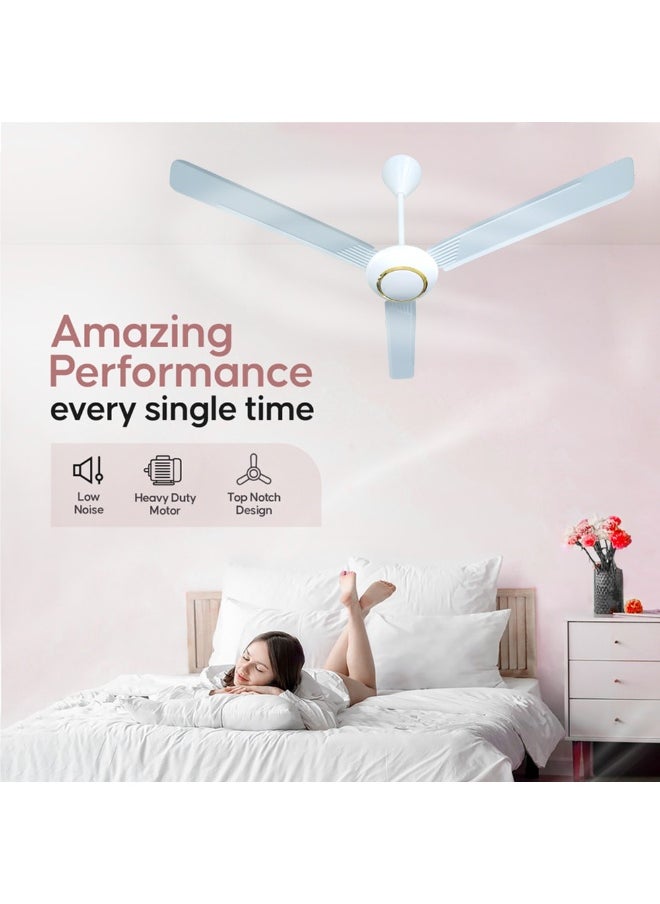 MODI 56 Inch Three-Blade Indoor Ceiling Fan White 3Pcs, 90 Watts  - Image 5