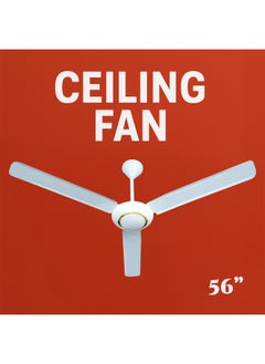 MODI 56 Inch Three-Blade Indoor Ceiling Fan White 3Pcs, 90 Watts  - Image 4