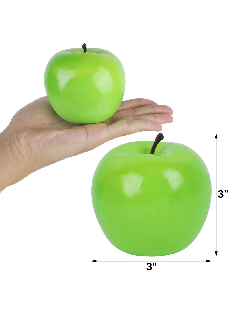 Cllayees Cllayees Fake Fruit Artificial Apples  Set of 6 Decorative Fruit Lifelike Faux Apples Realistic Fruits Apple Decorations for Kitchen  Realistic Fake Fruits Party Props Home Decor  - Image 2