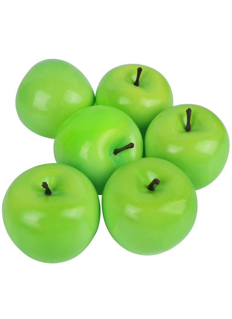 Cllayees Cllayees Fake Fruit Artificial Apples  Set of 6 Decorative Fruit Lifelike Faux Apples Realistic Fruits Apple Decorations for Kitchen  Realistic Fake Fruits Party Props Home Decor  - Image 1