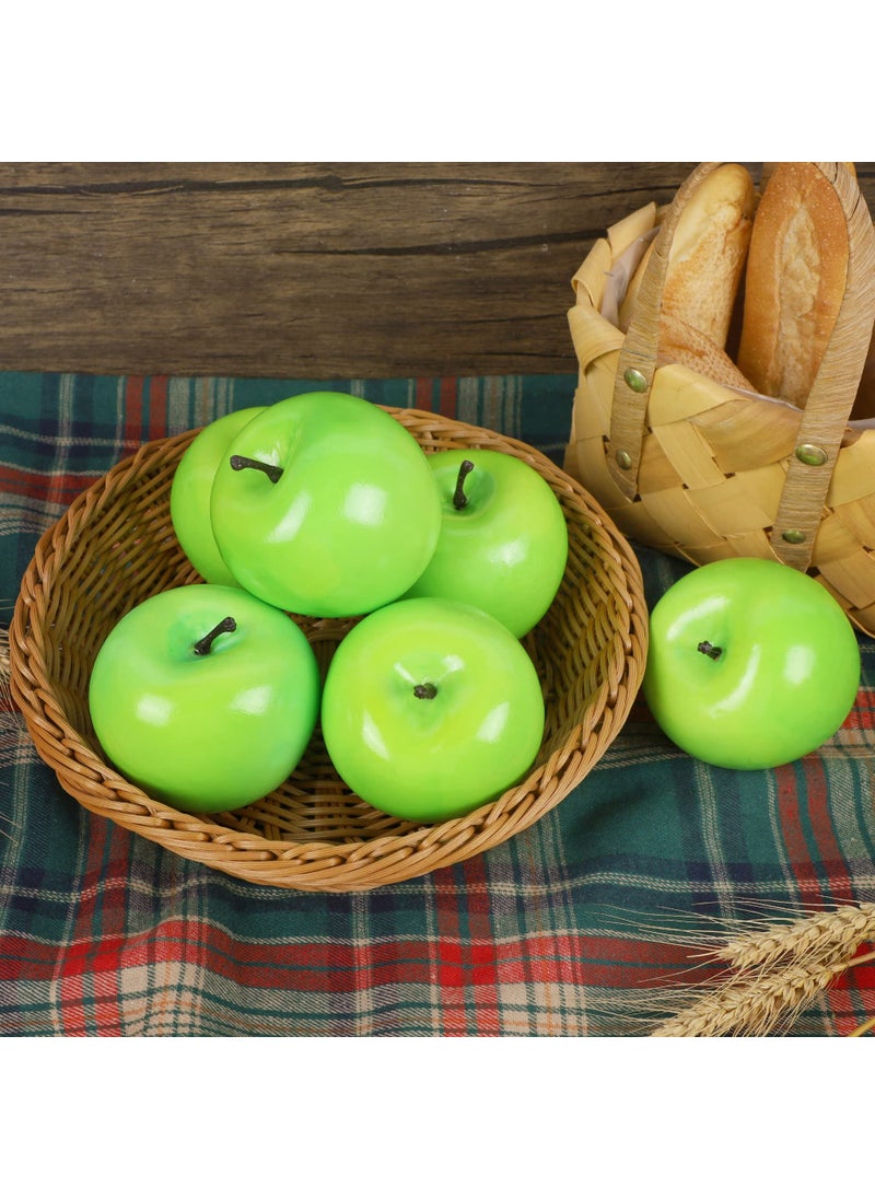 Cllayees Cllayees Fake Fruit Artificial Apples  Set of 6 Decorative Fruit Lifelike Faux Apples Realistic Fruits Apple Decorations for Kitchen  Realistic Fake Fruits Party Props Home Decor  - Image 4