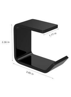 Oasisgalore Acrylic Under-Desk Headphone Hanger, 3M Adhesive, Black  - Image 5