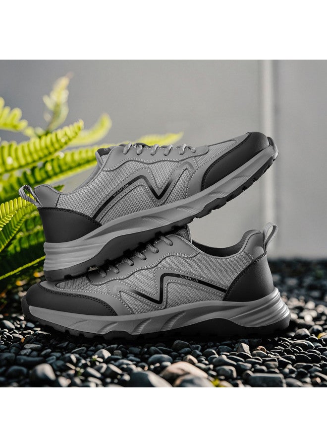 YEARCON Thick Sole Height Increase】autumn Breathable Mesh Shoes Men's Casual Dad Sneakers Fashion Versatile Sports Shoes - Image 5