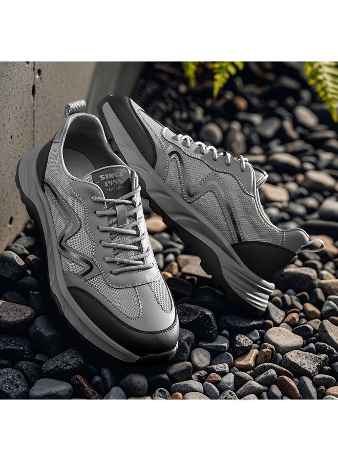 YEARCON Thick Sole Height Increase】autumn Breathable Mesh Shoes Men's Casual Dad Sneakers Fashion Versatile Sports Shoes - Image 3