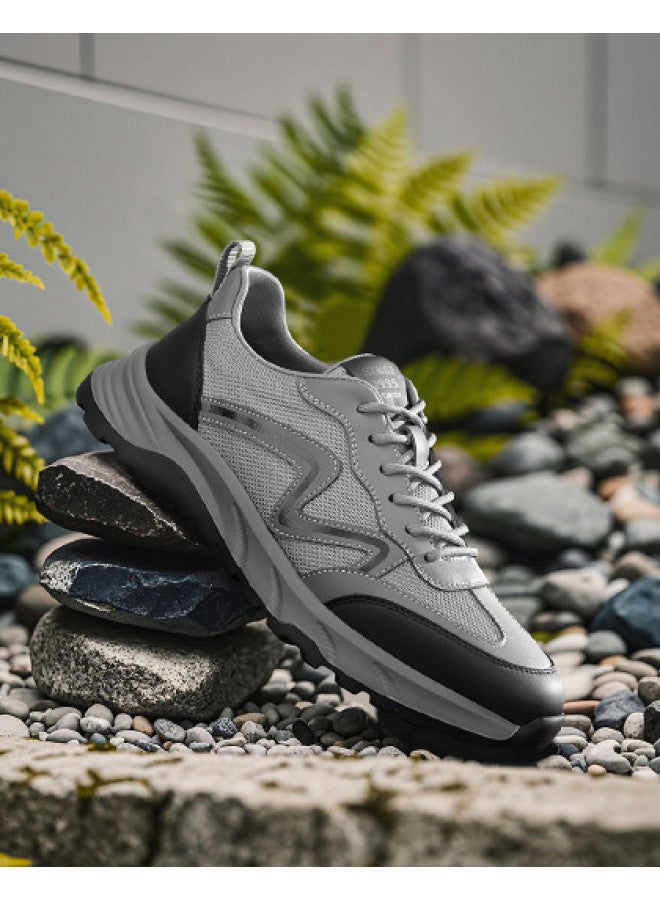 YEARCON Thick Sole Height Increase】autumn Breathable Mesh Shoes Men's Casual Dad Sneakers Fashion Versatile Sports Shoes - Image 1