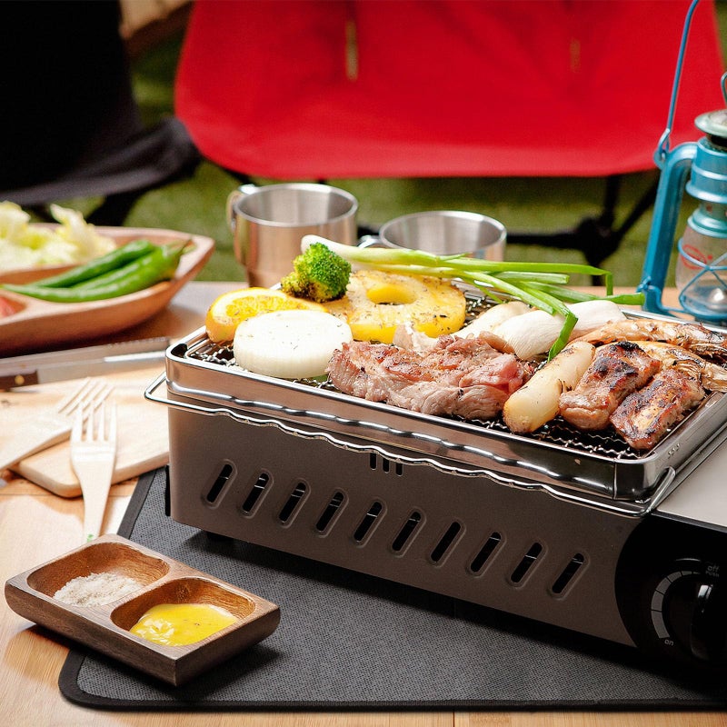 FLASLD Fireproof & Waterproof Under Blackstone Griddle BBQ Mat, Protect Your Prep Table and Outdoor Grill Table - Heat Resistant Grill Table Mat (Black,16 x 24in) - Image 3