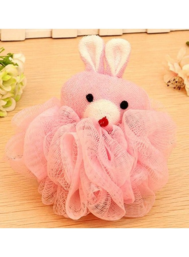 Rubinson-store Cartoon Bath Pouf Puff Mesh Bath Sponges with Stuffed Animal Loofah (4 Pack) Rabbit,Bear,Duck,Frog Design - Image 3