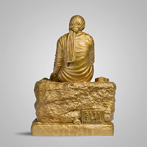 SILAII Shirdi Sai Baba Sculpture (Gold, 9 Inch) - Image 5