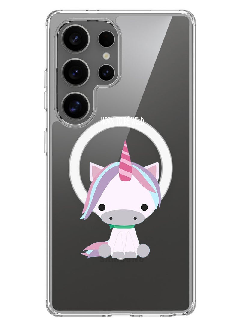 Theodor Magnetic Case for Samsung Galaxy S25 Ultra 6.9-inch Compatible with MagSafe Wireless Charging, Shockproof Phone Bumper Cover born-to-be-wild - Image 1