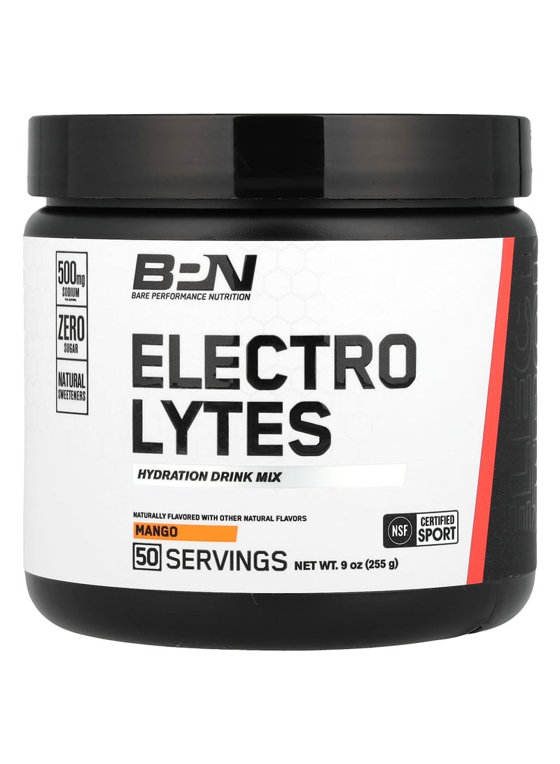 Electrolytes, Hydration Drink Mix, Mango, 9 oz (255 g)