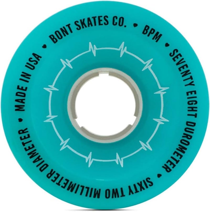 Bont Skates BPM Quad Roller Skate Outdoor Wheels - Suitable for Recreational Skating Asphalt Sidewalk Boardwalk Street - 62x35mm 78A, Made in USA (Hot Pink - Pack of 8) - Image 4