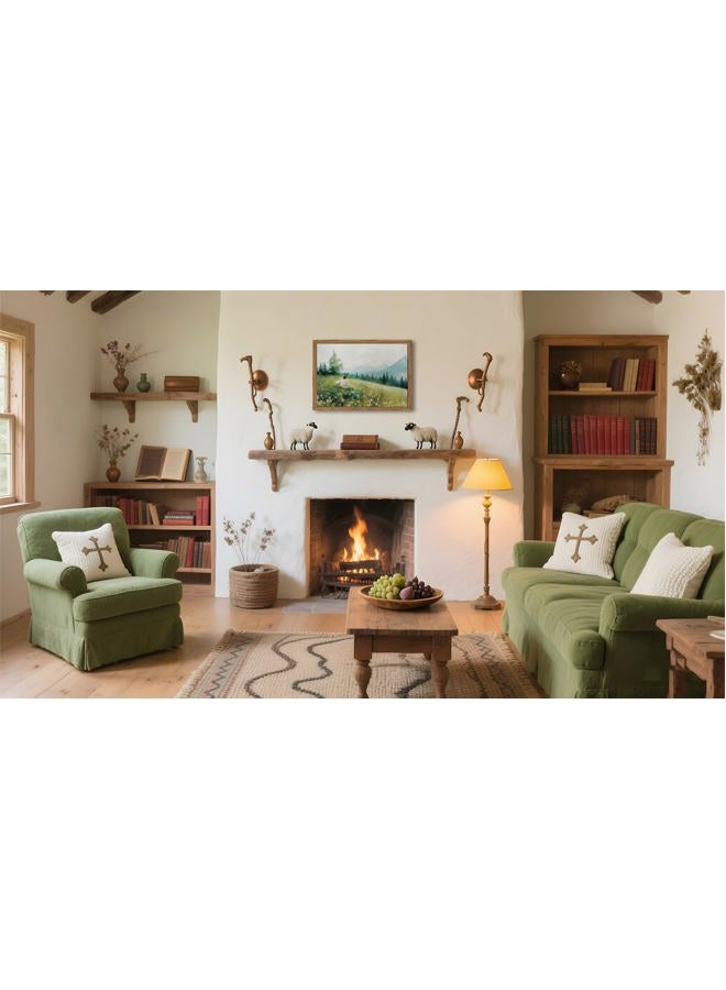 Hwetui Framed 3D Textured Christian Jesus Leaves the 99 Sheep Wall Art, Hand Drawn Sandstone Jesus and Lamb Wall Decor Pictures, Lost Sheep Pictures Prints for Living Room Church Prayer Room - Image 4