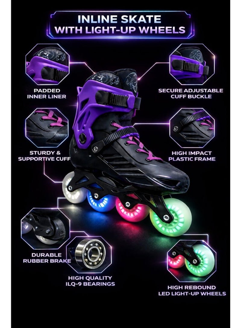 ROSELLE Professional Inline Skates Shoes With LED Lights - Image 4