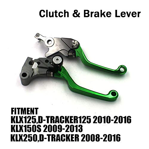 YSMOTO Dirt Bike Foldable Clutch Brake Lever for KLX125/KLX150S/KLX150L/KLX230/KLX250/KLX250S/KLX300/VERSYS-X300 And More Motorcycles, Green - Image 2