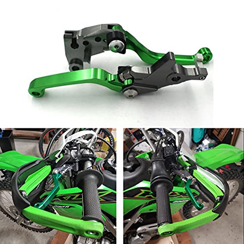 YSMOTO Dirt Bike Foldable Clutch Brake Lever for KLX125/KLX150S/KLX150L/KLX230/KLX250/KLX250S/KLX300/VERSYS-X300 And More Motorcycles, Green - Image 1