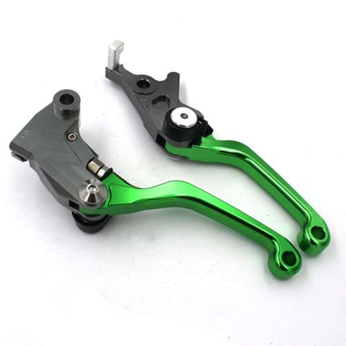 YSMOTO Dirt Bike Foldable Clutch Brake Lever for KLX125/KLX150S/KLX150L/KLX230/KLX250/KLX250S/KLX300/VERSYS-X300 And More Motorcycles, Green - Image 3