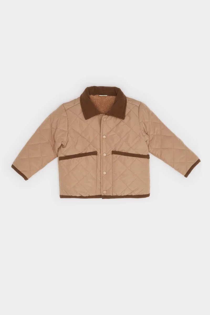 ديفاكتو Baby Boy Waterproof Contrast Collar Jacket