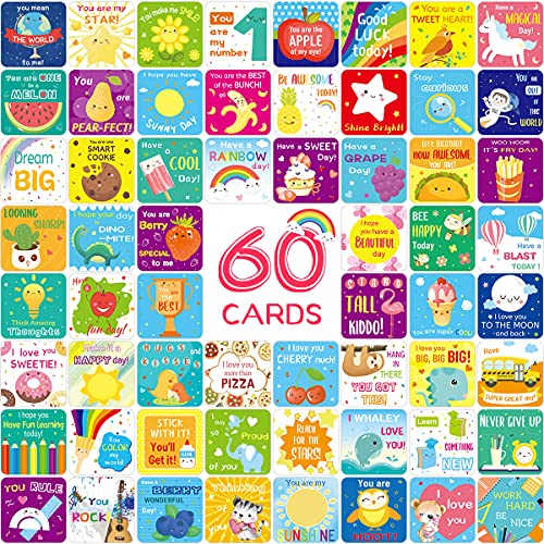 Fancy Land 60 Lunch Box Notes for Kids Cute Motivational and Inspirational Thinking of You Cards for Boy’s and Girl’s Lunchbox - Image 2