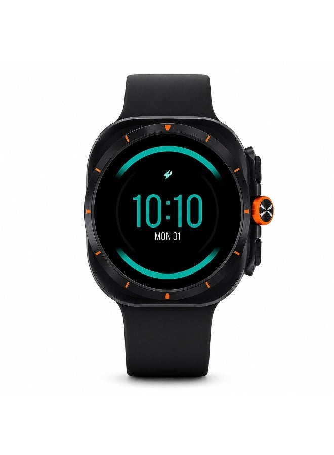 HEATZ HW25 Smartwatch 1.43-inch AMOLED Display Bluetooth Calling 1ATM Water Resistant Black - Image 2