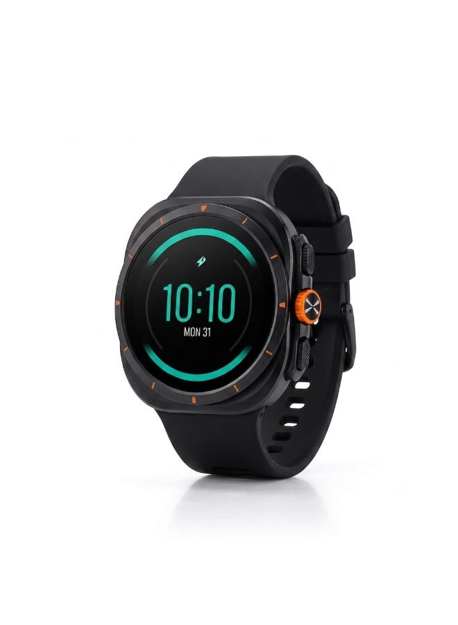 HEATZ HW25 Smartwatch 1.43-inch AMOLED Display Bluetooth Calling 1ATM Water Resistant Black - Image 1