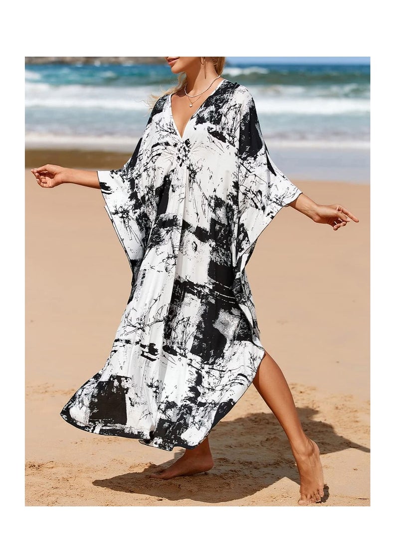 SYOSI Dresses Cover Up, Beach Coverup, Women's Long Clothes, Resort Dress, for Swimwear Women, Summer Wear, One Size Fits Most - Image 2