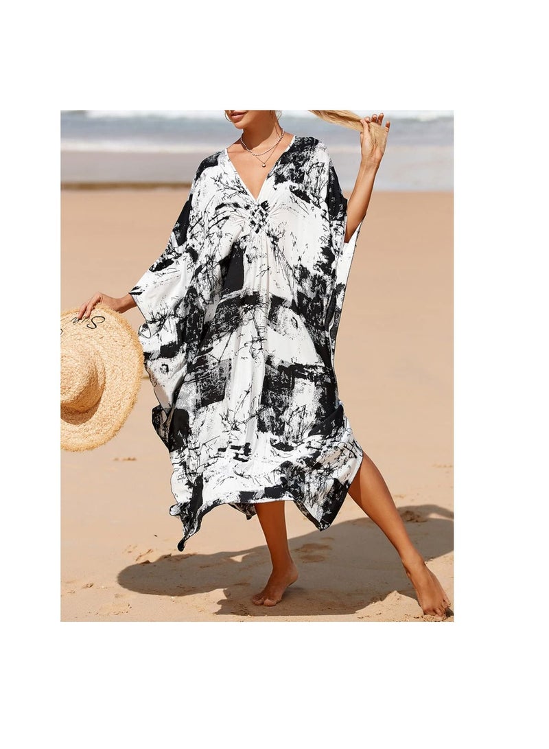 SYOSI Dresses Cover Up, Beach Coverup, Women's Long Clothes, Resort Dress, for Swimwear Women, Summer Wear, One Size Fits Most - Image 4