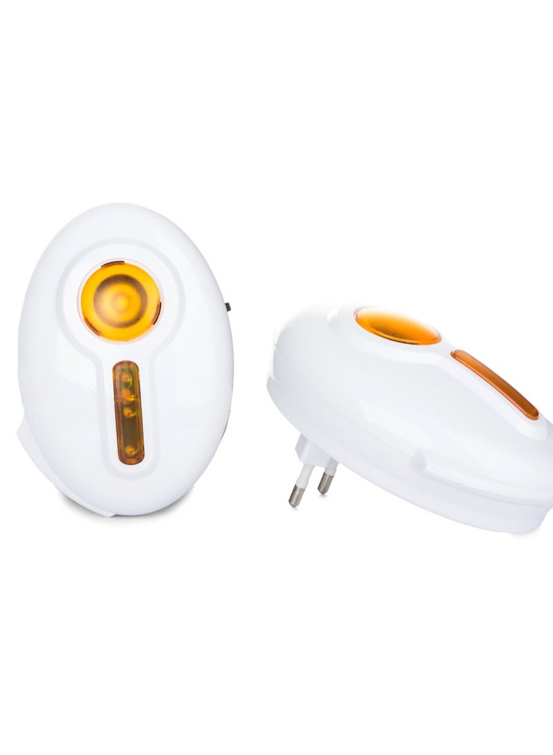 White and Orange Plastic Wireless Doorbell with Remote Control - Image 2