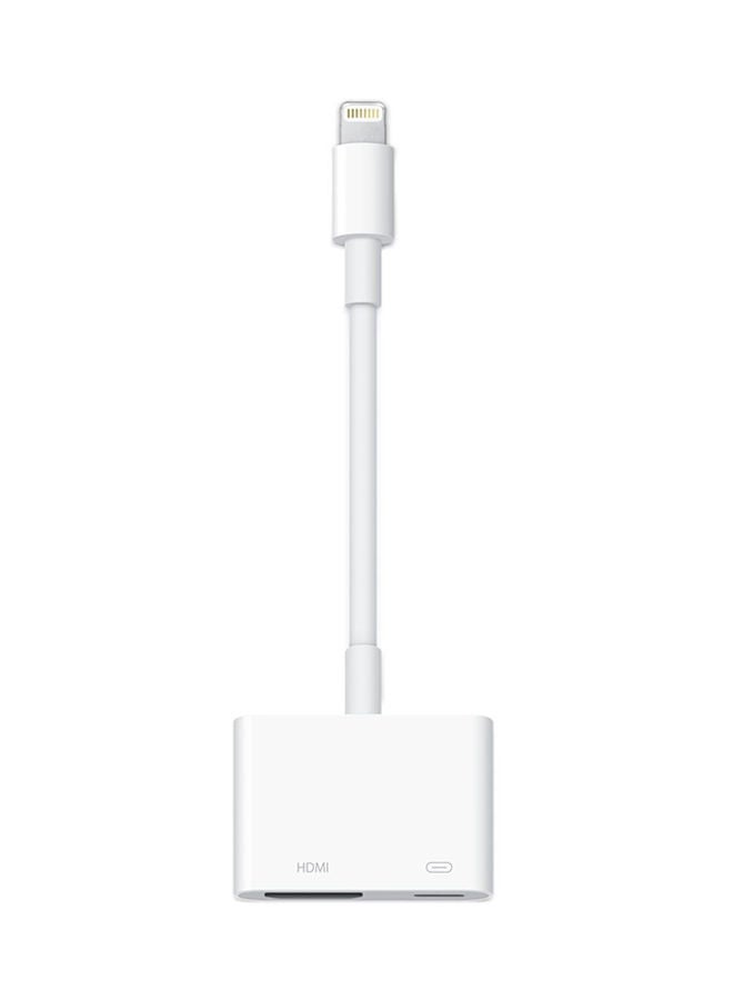 Lightning To HDMI Digital AV Adapter Cable White  - Image 1