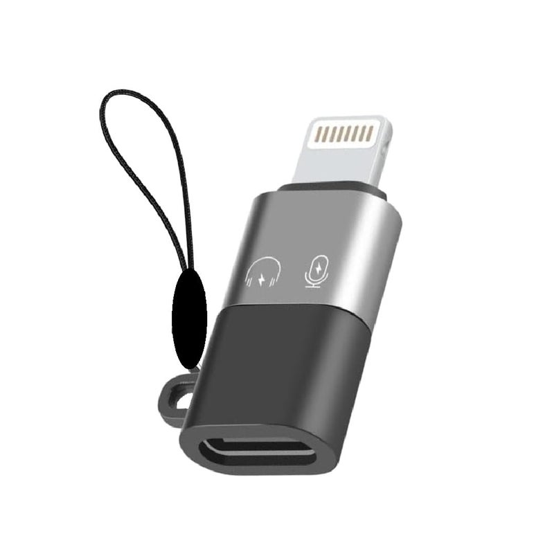 REDWIND Type C Female to Lightning Male Adapter with Thread, OTG for iPhone Connector Extender Convertor Compatible with All iOS Devices (iOS 13 or Above) - Image 1