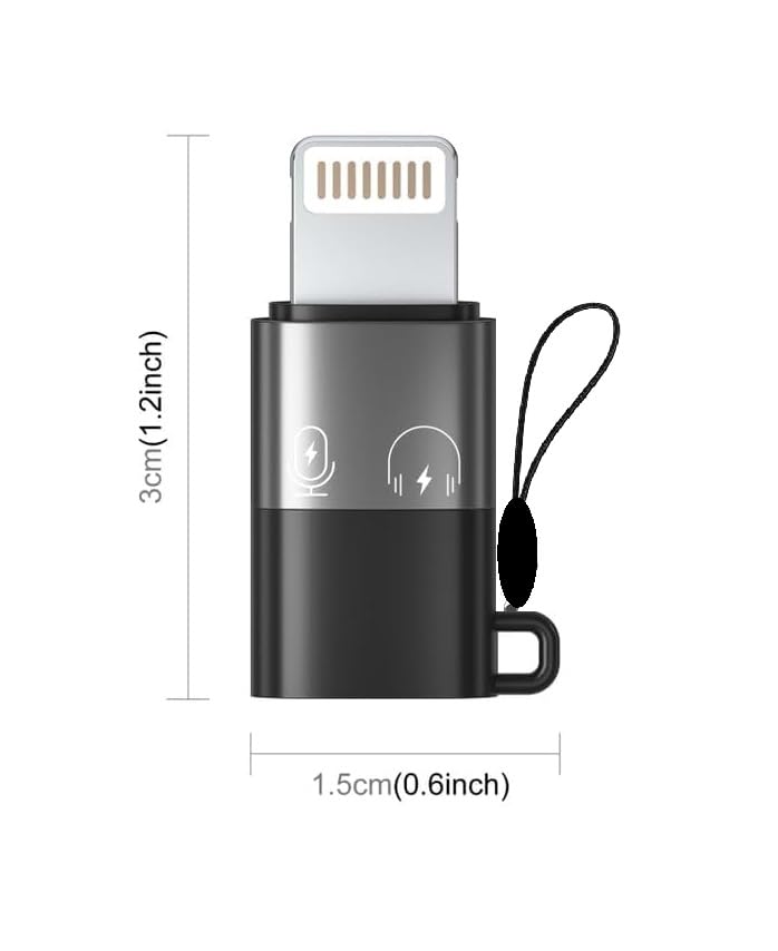 REDWIND Type C Female to Lightning Male Adapter with Thread, OTG for iPhone Connector Extender Convertor Compatible with All iOS Devices (iOS 13 or Above) - Image 2