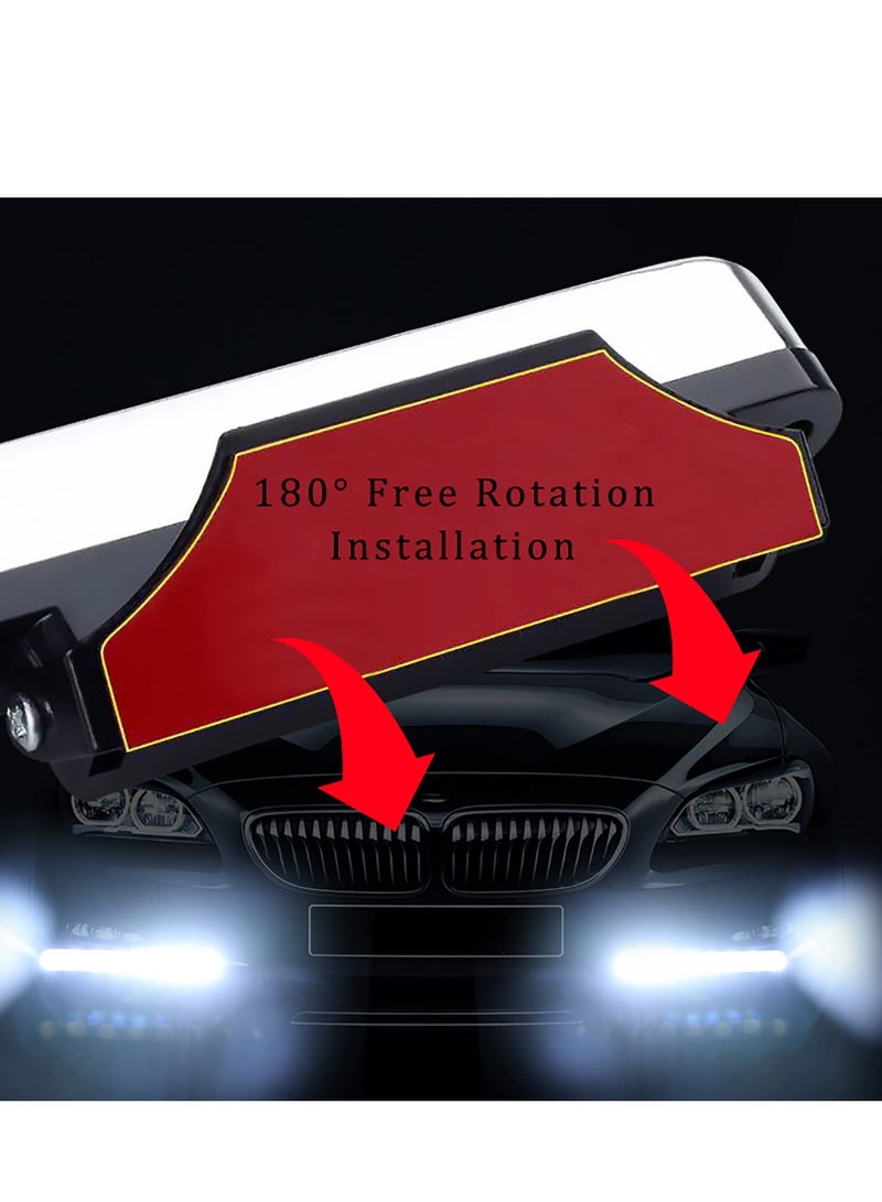 Wind Power Daytime Running Light 1 Pair 8LEDs Car Universal Wind Energy Powered Daytime Running Light Auxiliary Lamp Automobile Decorative Lamp No Need External Power Supply-Blue