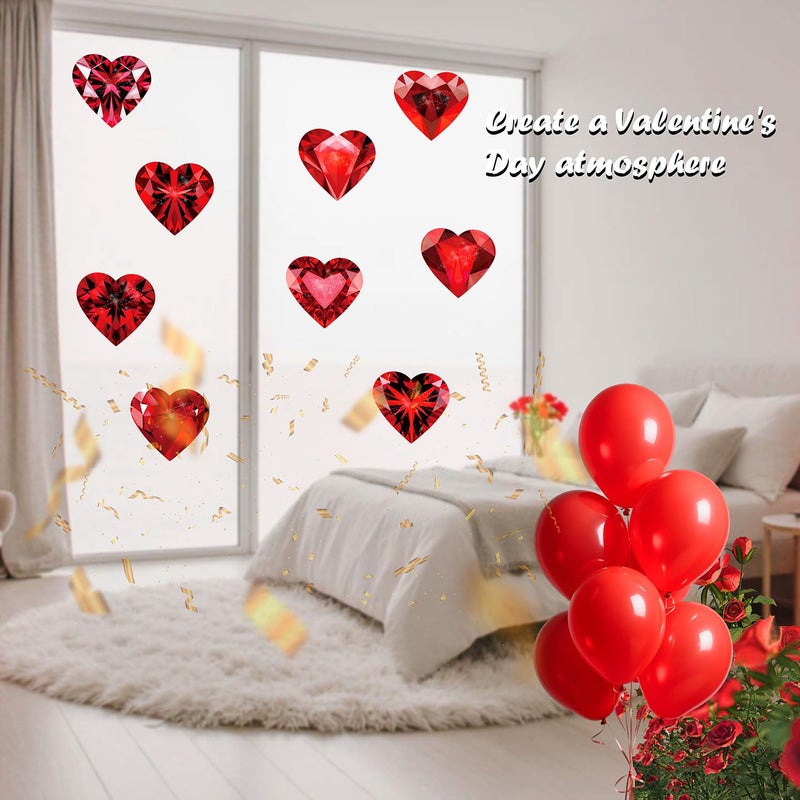 BoGlowHaven 13" Valentine's Day Yard Signs 9ct, Diamond-Design Heart Outdoor Decorations for Wedding, Proposal & Romantic Celebrations, Lawn Pathway Decor with 18 Stakes - Image 5