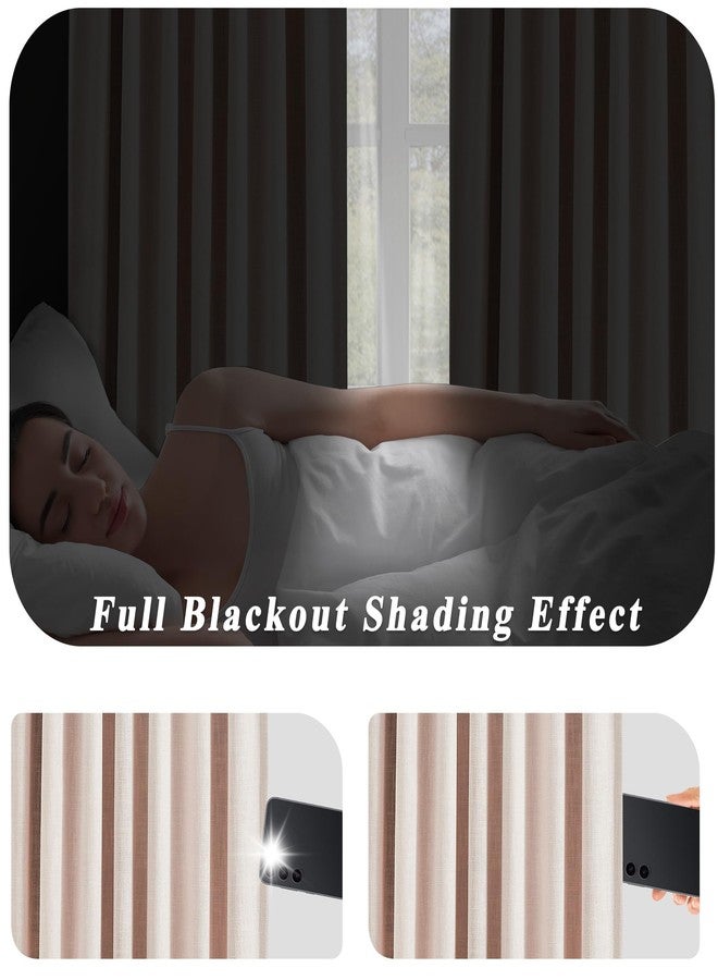 Central Park Pinch Pleated Blackout Curtain Panels with Full Blackout Liner Linen Texture Window Treatment Sets with Back Tab for Living Room Bedroom Thermal Insulated Drape with 9 Hooks, 40"x90"x2, Pink - Image 3