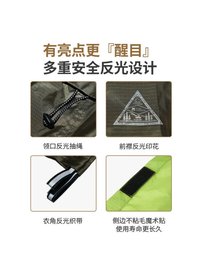Mobigarden Outdoor Camping Hiking Ultralight Multifunctional Rain Poncho Raincoat Tarp 3-in-1 Nx23667004 Ranger Green - Image 3