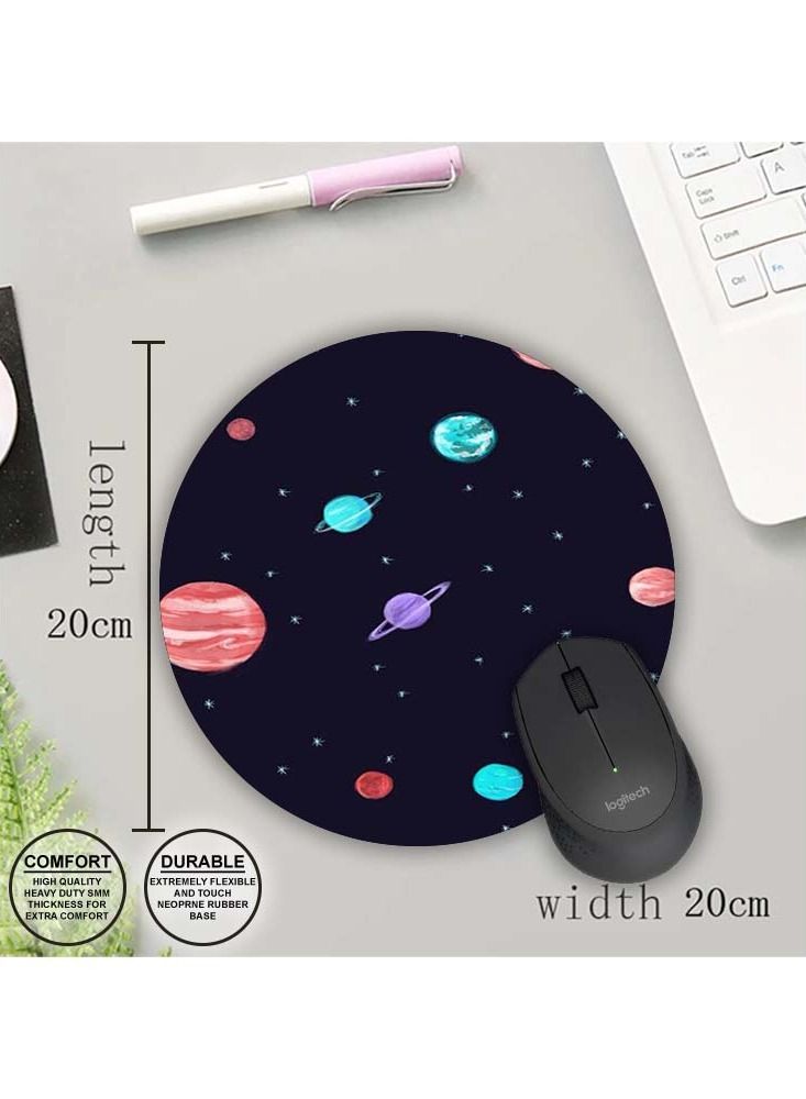 Protective Printed Mouse Pad Round - Image 1