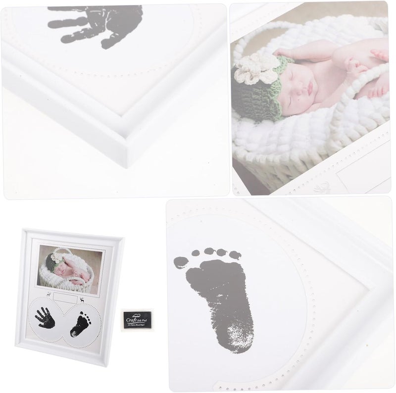 VOSAREA Hand and Footprint Picture Frame Creative Milestone Keepsake for Newborns Photo Frame and Cardboard Construction for Home Decoration - Image 3