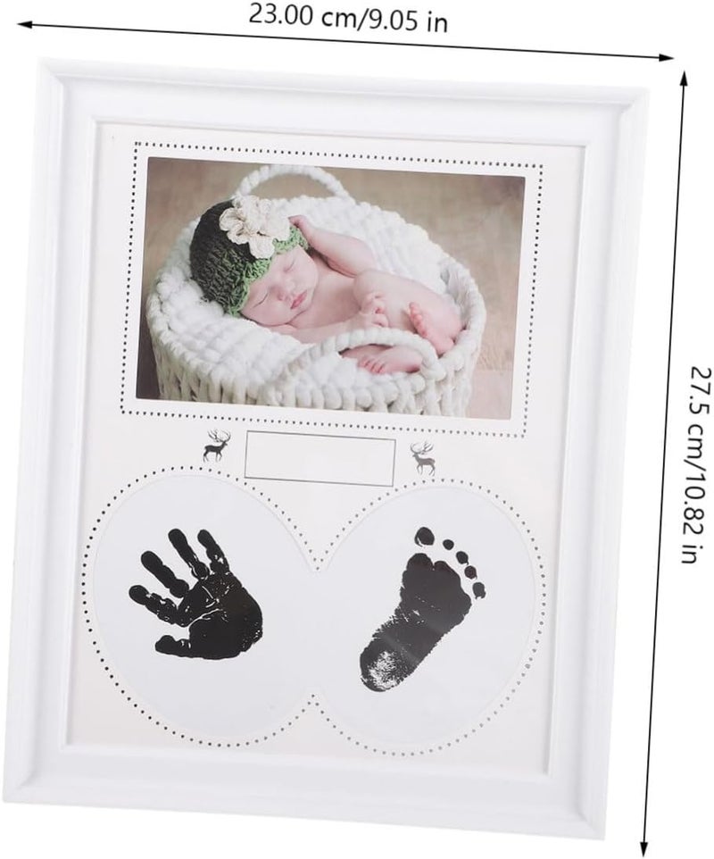 VOSAREA Hand and Footprint Picture Frame Creative Milestone Keepsake for Newborns Photo Frame and Cardboard Construction for Home Decoration - Image 5