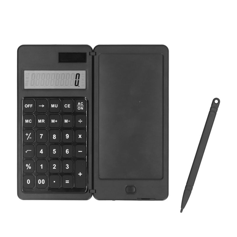 Solar Calculator: Foldable Design Eco Friendly Writing Tablet Calculator - Portable Desktop Calculator for Office School Home Study Room - Image 1