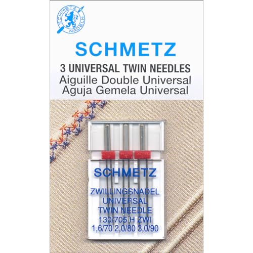 SCHMETZ Twin (130/705 H ZWI BR) Sewing Machine Needles - Carded - Assortment - Image 1