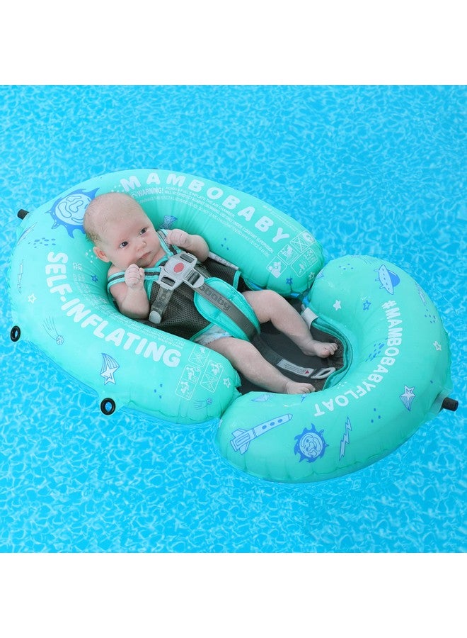 HECCEI Mambobaby Baby Pool Floats Hammock With Canopy - Portable Swimming Floating Toys Self-Inflating Water Hammock Pool Raft Floatie Lounger For Baby Summer Lake Beach Upf50+, Green  - Image 5