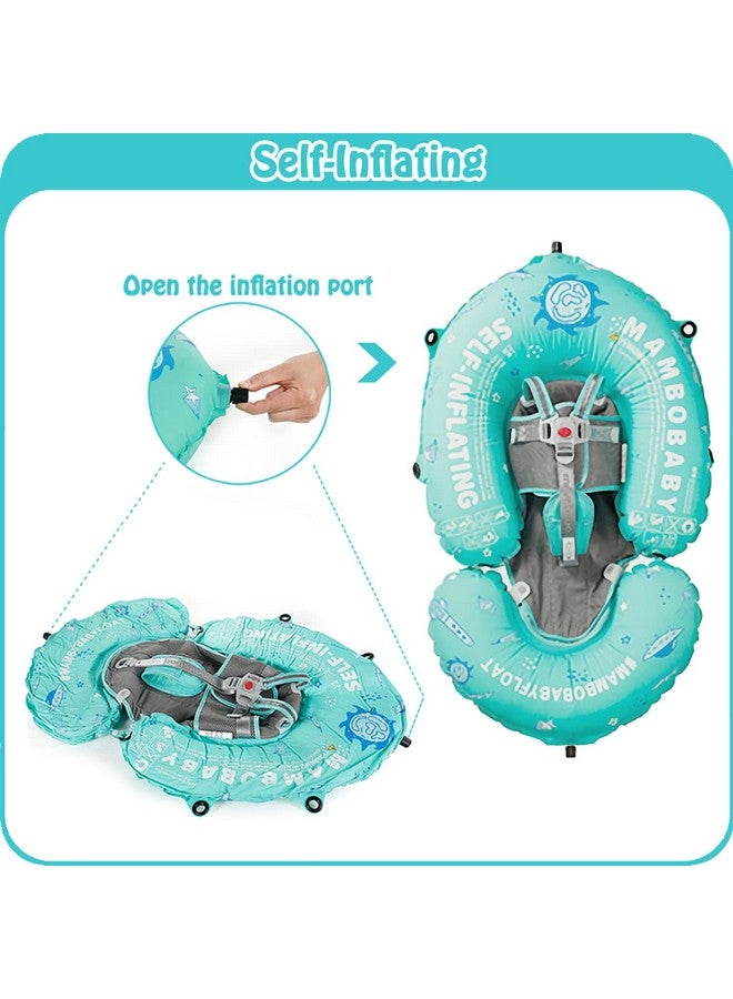 HECCEI Mambobaby Baby Pool Floats Hammock With Canopy - Portable Swimming Floating Toys Self-Inflating Water Hammock Pool Raft Floatie Lounger For Baby Summer Lake Beach Upf50+, Green  - Image 3