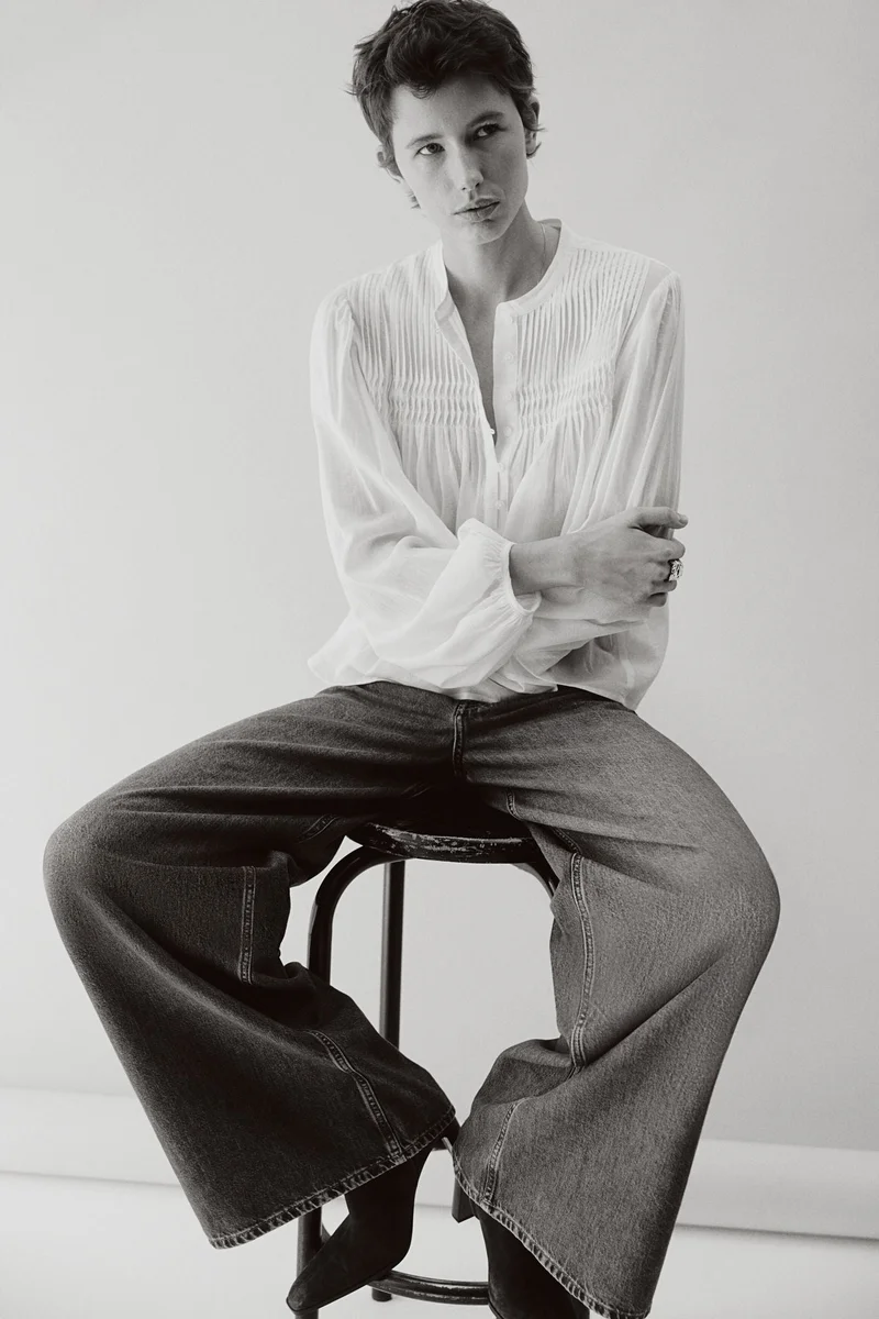 H&M Pintucked blouse